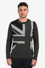 Neil Barrett Grey Silk Cashmere British Flag Sweater Size XL Mens