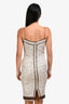 Prada Vintage Grey Metallic Wool Silk Jacquard Tank Dress Size 40