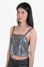 Maje Silver Sequins Crop Top Size 2