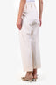 Brunello Cucinelli Cream Virgin Wool-Blend High-Waisted Pleated Trousers Size 4