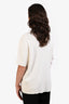 Celine White Double Flap Pocket Short Sleeve Top Size M