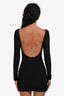 Alexander Wang Black Jacquard Monogram Mini Dress Size S