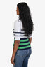 Frame White/Navy Striped Shrunken Ribbed Crew Size M