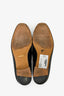 Gucci Black Lambskin Leather Logo Loafers Size 37