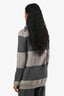 Brunello Cucinelli Grey/Brown Cashmere Striped Sweater Size S