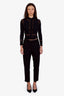Brunello Cucinelli Black Cotton Straight Leg Pants Size 12