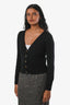 Versace Black Wool Medusa Button Cardigan Size 38
