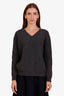 Gucci Grey V-Neck Wool Sweater Size XL
