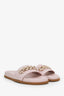 Valentino Pink Leather Chain Slides Size 36.5