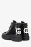 Gucci Black Leather Ghibli Interlocking GG Hiking Boots Size 8 Mens