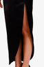 Balenciaga Black Silk Wool Textured Midi Skirt Size 34