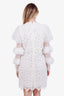 Giambattista Valli white Lace Ruffle Dress Size 46