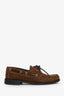 Aeyde Brown Suede Boat Shoes Size 36