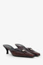 Prada Burgundy Leather Pointed Toe Heels Size 39