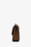 Valentino Brown Leather Rockstud Shoulder Bag