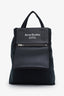 Acne Studios Navy Nylon Leather Tote Bag With Strap