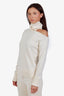 Paige Cream Wool Cold Shoulder Turtleneck Sweater Size XS