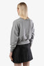Celine Grey Cotton Cashmere Graphic Sweatshirt Size S