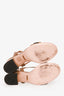 Gucci Taupe Leather Marmont Sandal Block Heels Size 38