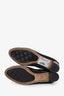 Pre-loved Chanel™ Black Leather Elastic Ballet Flat Heels Size 37.5