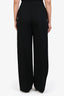 Stella McCartney Navy Wool Button Detailed High Rise Trousers Size 44
