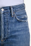 Agolde Blue Denim High Rise Unfinished Hem 'Riley' Jean Size 26