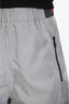Prada Sport Silver Reflective Logo Nylon Shorts Size 36
