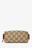 Gucci Tan Monogram Canvas Leather Mini Cosmetic Pouch
