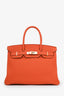 Hermès 2014 Orange Togo Leather Birkin 30 with GHW