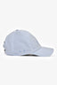 Christian Dior White/Blue Seersucker Logo Baseball Hat Size 58
