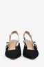 Christian Dior Black Canvas J'Adior Slingback Heels Size 39