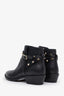 Valentino Black Leather Rockstud Ankle Boots Size 38.5