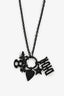 Christian Dior Black Crystal Charm Necklace