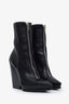 Celine Black Leather Wedge Boot Size 37