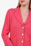 St. John Pink Knit Midi Skirt + Blazer Set Size 6