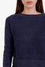 Christian Dior Navy Cashmere Bee Embroidery Sweater Size 8
