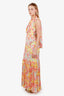 byTiMo Yellow/Pink Floral Maxi Dress Size M with Scarf