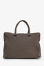 Bottega Veneta Taupe Quilted Leather Boston Bag