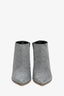 Jimmy Choo Silver/Black Glitter Tweed Patterned Heeled Boots Size 39.5