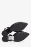 Pre-loved Chanel™ Black Glitter Fabric Cap-Toe Slingback Pumps Size 35
