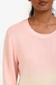 Veronica Beard Pink/Cream/Beige Tie Dye Cotton Crewneck Sweater Size XS