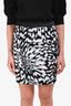 Just Cavalli Black/White Printed Mini Skirt Size 42