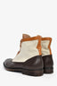 Alexander McQueen Tan Tri-Colour Leather and Suede Ankle Boots Size 41 Mens