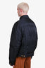 Versace Black Buttoned Light Down Puffer Jacket Size 50 Men's