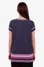 Pre-loved Chanel™ Grey/Pink Cotton Silk Top Size 40