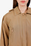Pre-loved Chanel™ Vintage Brown Nylon CC Zip-up Jacket Size L
