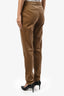 Loro Piana Tan Velvet Tapered Pants Size 40