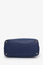 Prada Navy Saffiano Leather Large Double Zip Galleria Tote