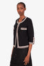 Pre-loved Chanel™ Black/Grey Cashmere Cardigan Size 42