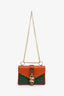 Chloe Multicolour Embossed Croc Lizard Aby Chain Shoulder Bag